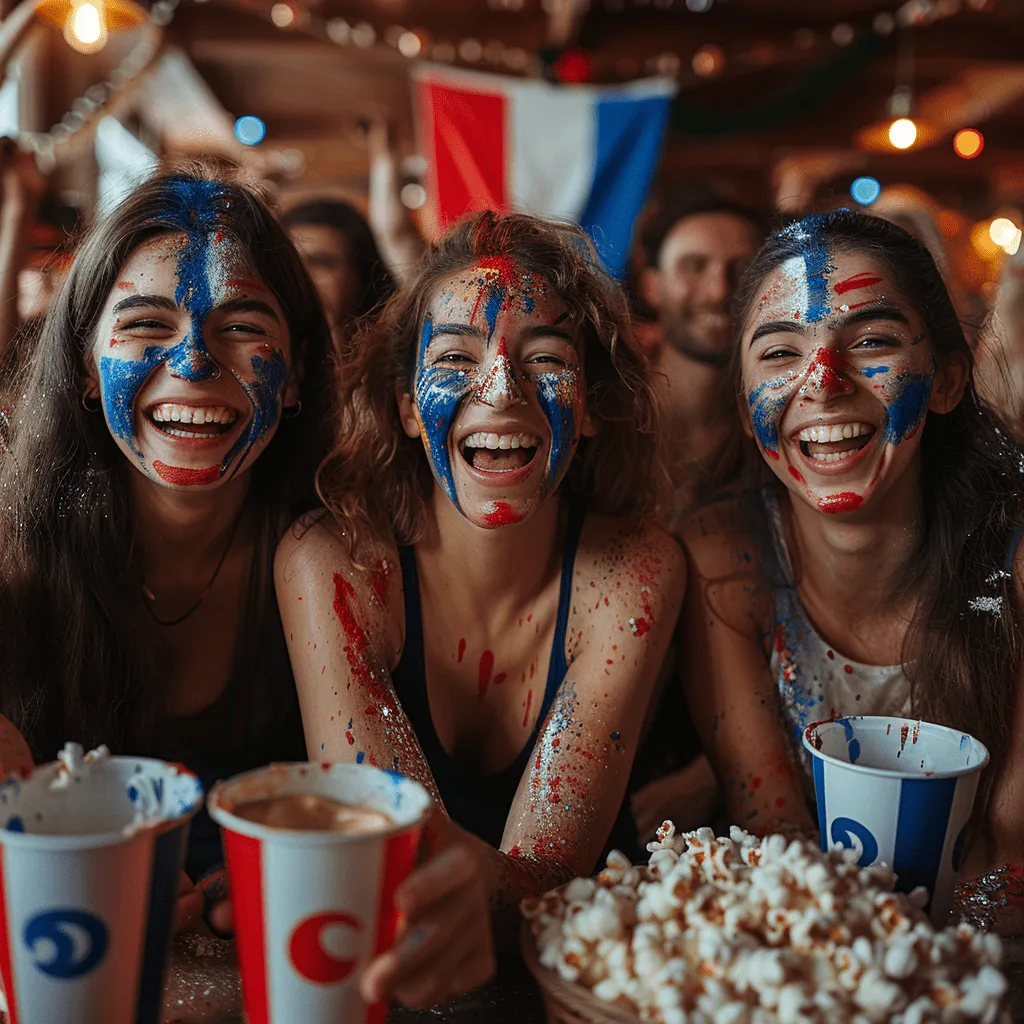 Supporters devant un match en direct en 4K avec un abonnement Smart IPTV 8K